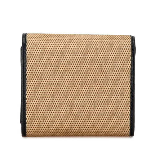 Gucci Horsebit Beige Canvas Wallet  (Pre-Owned)