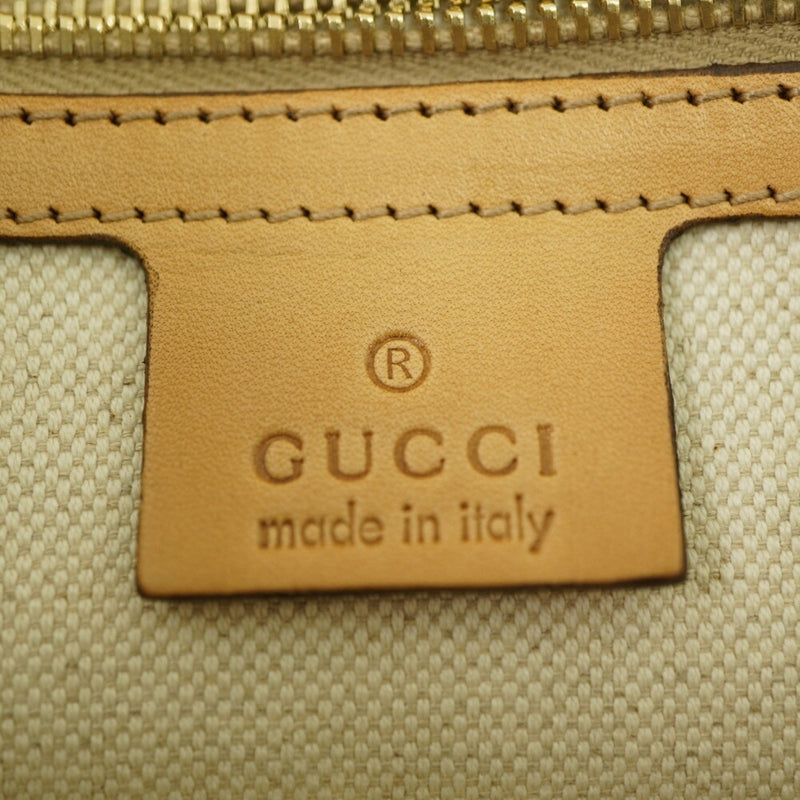 Gucci Bamboo Beige Leather Handbag (Pre-Owned)