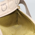 Salvatore Ferragamo Gancini Beige Canvas Shoulder Bag (Pre-Owned)