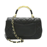 Chanel Coco Handle Black Leather Shoulder Bag (Pre-Owned)