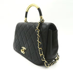 Chanel Coco Handle Black Leather Shoulder Bag (Pre-Owned)