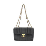 Chanel Timeless Black Leather Shoulder Bag (Pre-Owned)