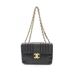 Chanel Timeless Black Leather Shoulder Bag (Pre-Owned)