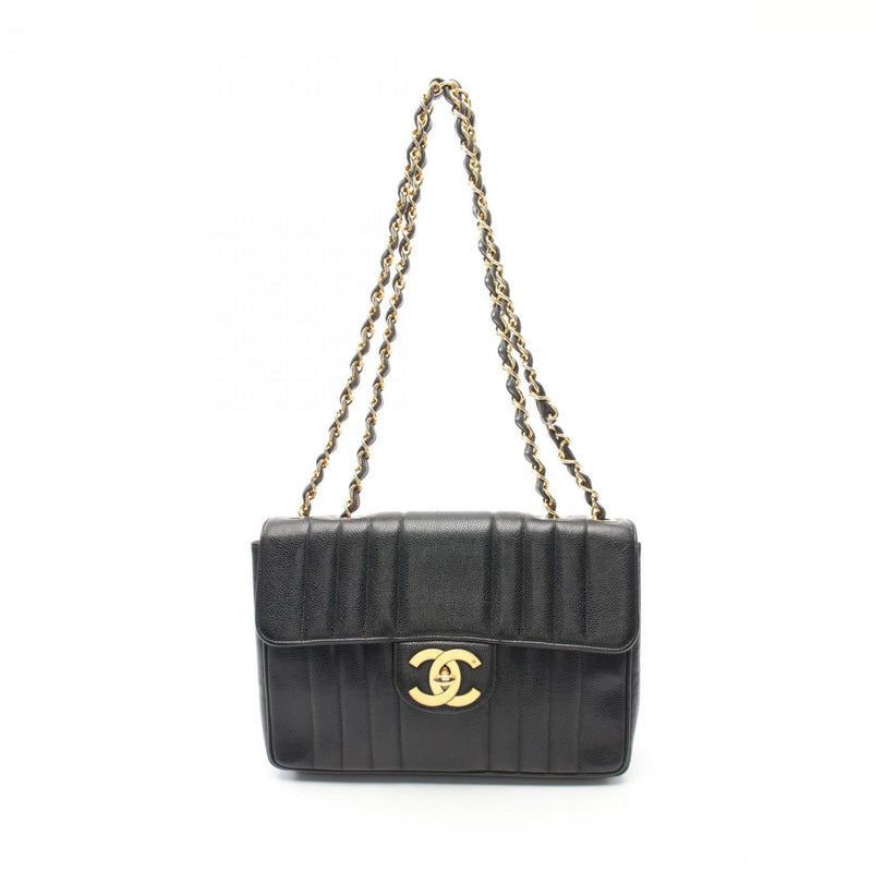 Chanel Timeless Black Leather Shoulder Bag (Pre-Owned)