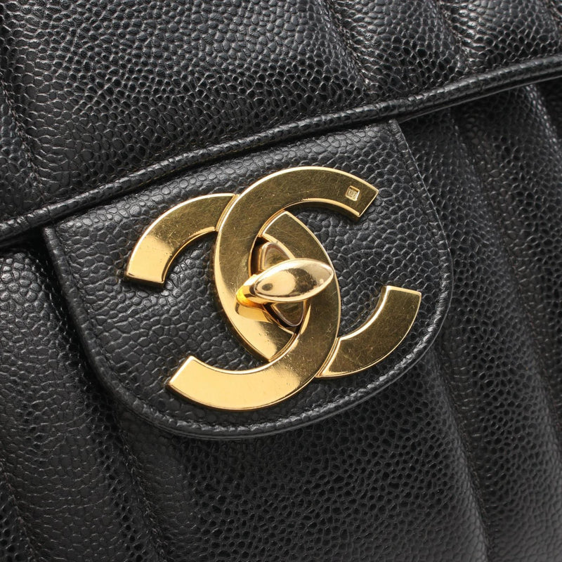 Chanel Timeless Black Leather Shoulder Bag (Pre-Owned)