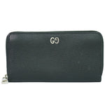 Gucci Zip Around Black Leather Wallet  (Pre-Owned)