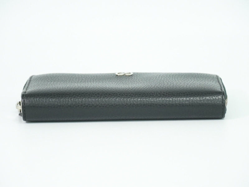 Gucci Zip Around Black Leather Wallet  (Pre-Owned)