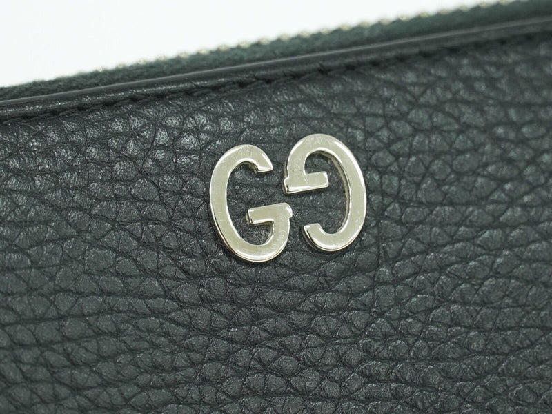 Gucci Zip Around Black Leather Wallet  (Pre-Owned)