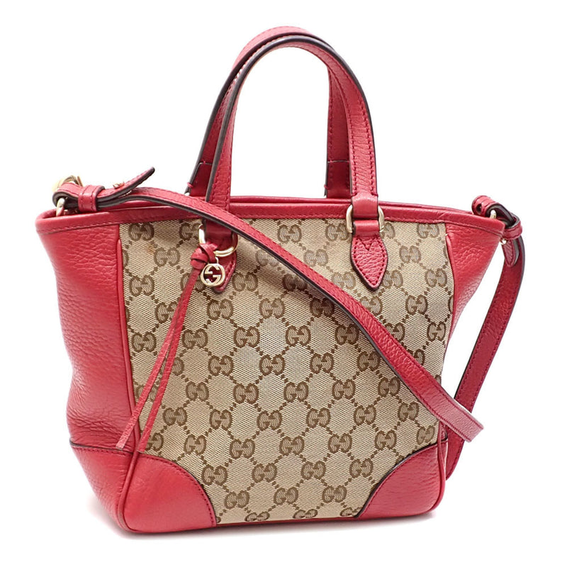 Gucci Gg Canvas Beige Canvas Handbag (Pre-Owned)