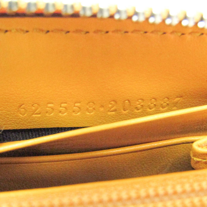 Gucci Gg Embossé Yellow Leather Wallet  (Pre-Owned)