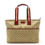 Gucci Gg Canvas Beige Canvas Tote Bag (Pre-Owned)