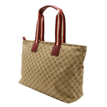 Gucci Gg Canvas Beige Canvas Tote Bag (Pre-Owned)