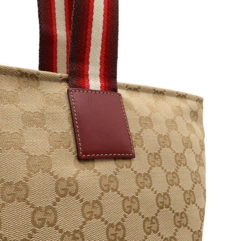 Gucci Gg Canvas Beige Canvas Tote Bag (Pre-Owned)