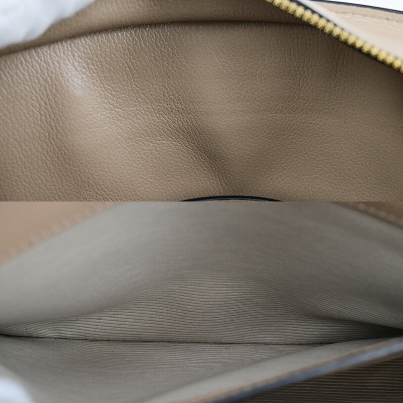 Prada Saffiano Beige Leather Handbag (Pre-Owned)