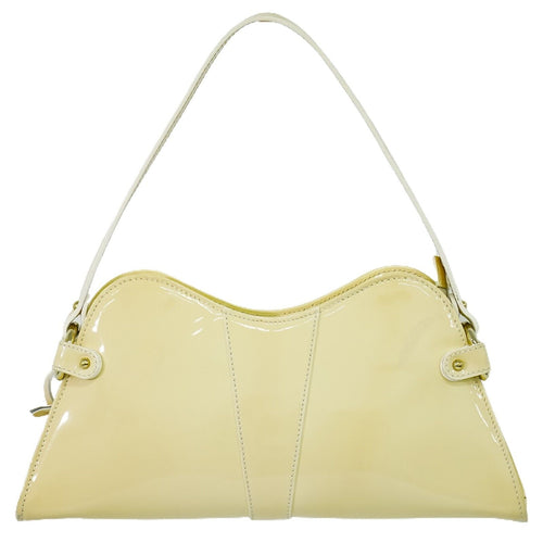 Fendi Selleria Beige Patent Leather Handbag (Pre-Owned)