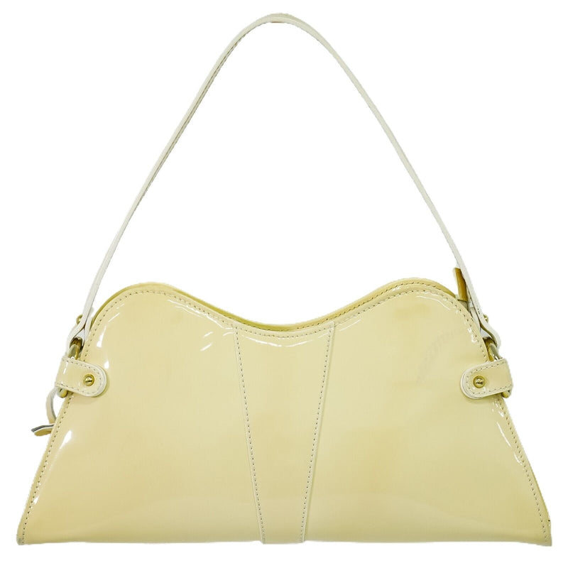 Fendi Selleria Beige Patent Leather Handbag (Pre-Owned)