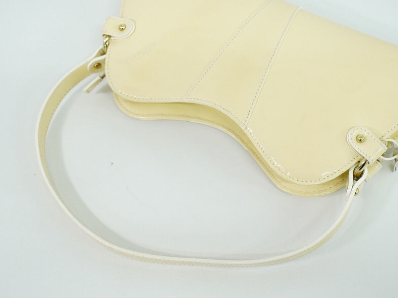 Fendi Selleria Beige Patent Leather Handbag (Pre-Owned)