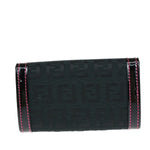 Fendi Double F Black Canvas Wallet  (Pre-Owned)