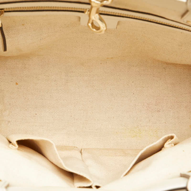 Gucci Craft Beige Canvas Handbag (Pre-Owned)