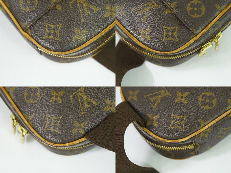 Louis Vuitton Pochette Gange Brown Canvas Clutch Bag (Pre-Owned)