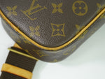 Louis Vuitton Pochette Gange Brown Canvas Clutch Bag (Pre-Owned)