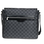 Louis Vuitton Daniel Mm Black Canvas Shoulder Bag (Pre-Owned)