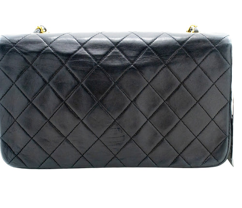 Chanel Mademoiselle Black Leather Shoulder Bag (Pre-Owned)