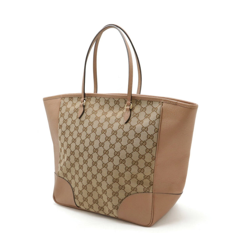 Gucci Gg Canvas Beige Canvas Tote Bag (Pre-Owned)