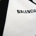 Balenciaga Navy Cabas White Canvas Tote Bag (Pre-Owned)