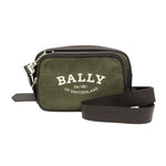 Bally Khaki Canvas Shoulder Bag (Pre-Owned)