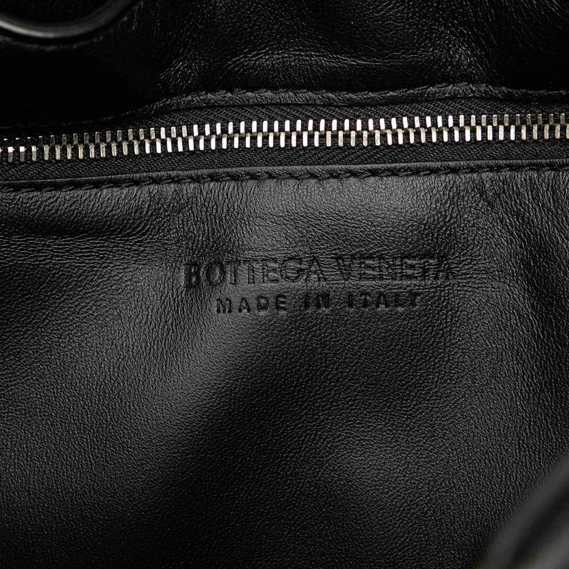 Bottega Veneta Padded Black Leather Shoulder Bag (Pre-Owned)