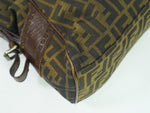 Fendi Etniko Brown Canvas Handbag (Pre-Owned)