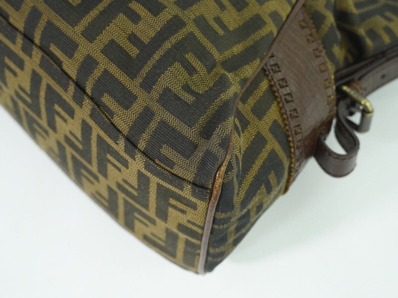 Fendi Etniko Brown Canvas Handbag (Pre-Owned)