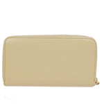 Fendi Round Zipper Beige Leather Wallet  (Pre-Owned)