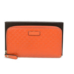 Gucci Micro Guccissima Orange Leather Wallet  (Pre-Owned)