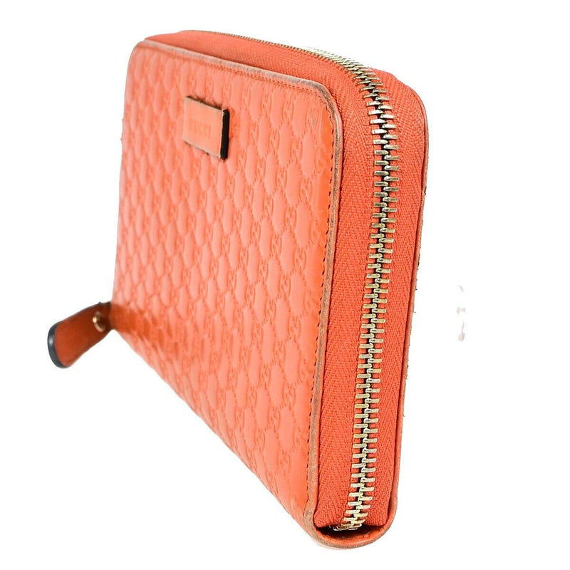 Gucci Micro Guccissima Orange Leather Wallet  (Pre-Owned)