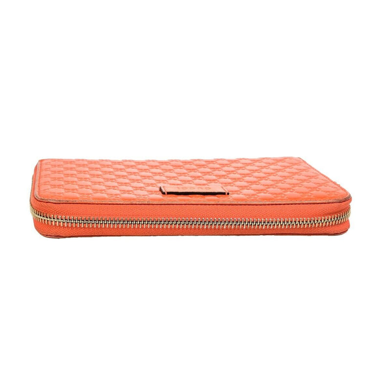 Gucci Micro Guccissima Orange Leather Wallet  (Pre-Owned)