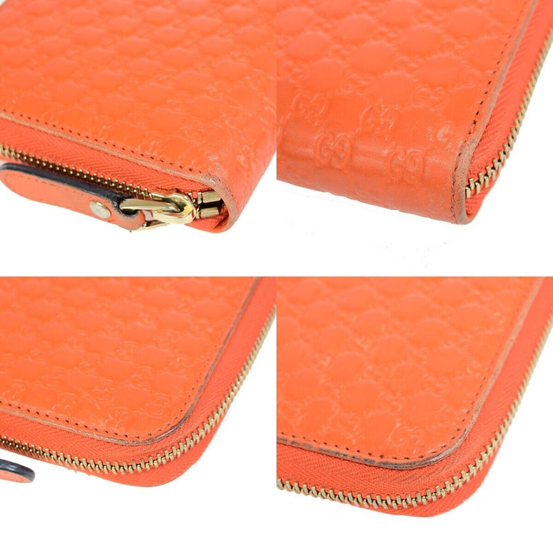 Gucci Micro Guccissima Orange Leather Wallet  (Pre-Owned)