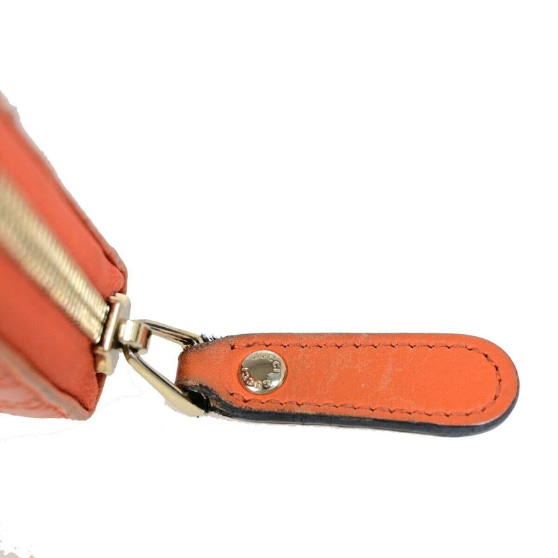 Gucci Micro Guccissima Orange Leather Wallet  (Pre-Owned)