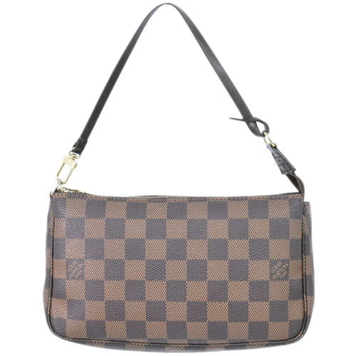 Louis Vuitton Pochette Accessoires Brown Canvas Clutch Bag (Pre-Owned)