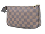 Louis Vuitton Pochette Accessoires Brown Canvas Clutch Bag (Pre-Owned)