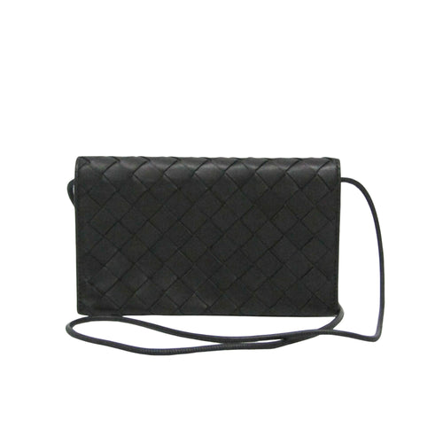 Bottega Veneta Intrecciato Black Leather Wallet  (Pre-Owned)