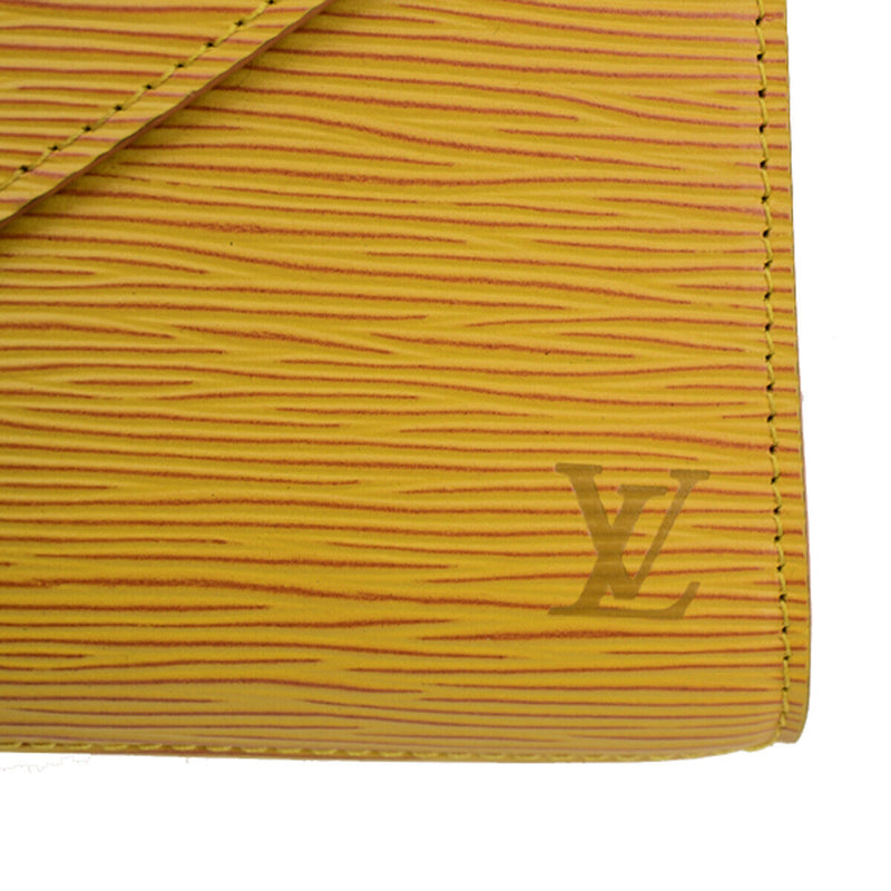 Louis Vuitton Art Déco Yellow Leather Clutch Bag (Pre-Owned)