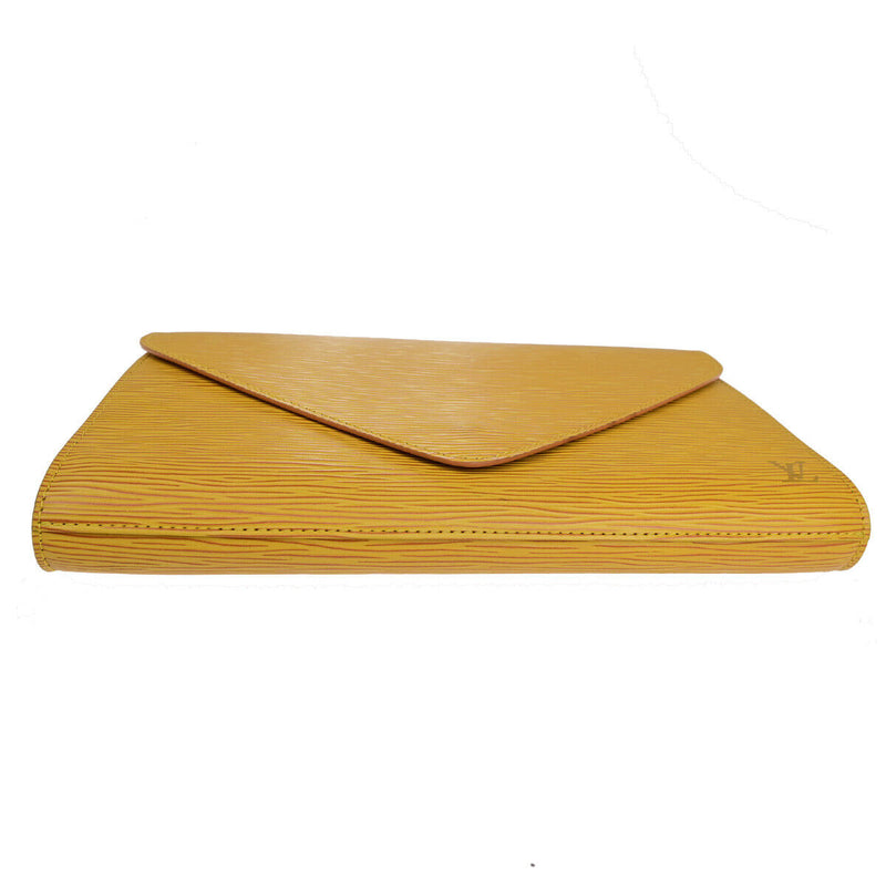 Louis Vuitton Art Déco Yellow Leather Clutch Bag (Pre-Owned)