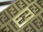 Fendi Zucchino Brown Canvas Handbag (Pre-Owned)