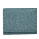 Fendi Selleria Blue Leather Wallet  (Pre-Owned)