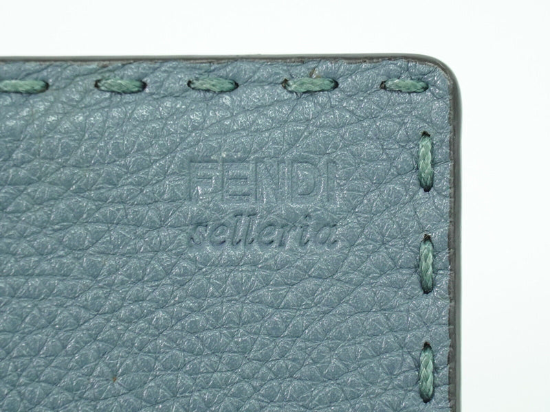 Fendi Selleria Blue Leather Wallet  (Pre-Owned)