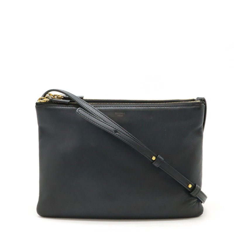 Céline Trio Black Leather Shoulder Bag (Pre-Owned)