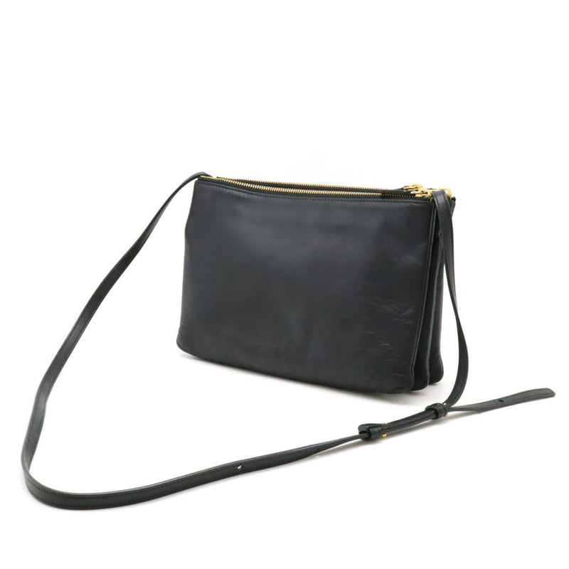 Céline Trio Black Leather Shoulder Bag (Pre-Owned)