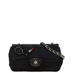 Chanel Timeless Black Canvas Shoulder Bag (Pre-Owned)